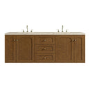 James Martin Laurent 72" Dual Mount Double Bathroom Vanity, Honey Oak