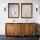 James Martin Bristol 72" Double Bathroom Vanity, Saddle Brown