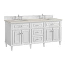 James Martin Lorelai 72" Double Bathroom Vanity, Bright White