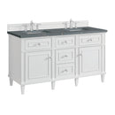 James Martin Lorelai 60" Double Bathroom Vanity, Bright White