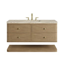 James Martin Allamari 48" Floating Single Bathroom Vanity, Dune Mist