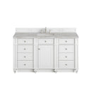 James Martin Bristol 60" Single Bathroom Vanity, Bright White