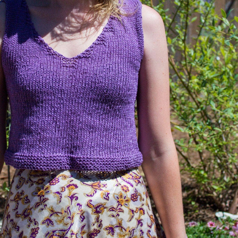 V Neck Crop Top Knitting Pattern