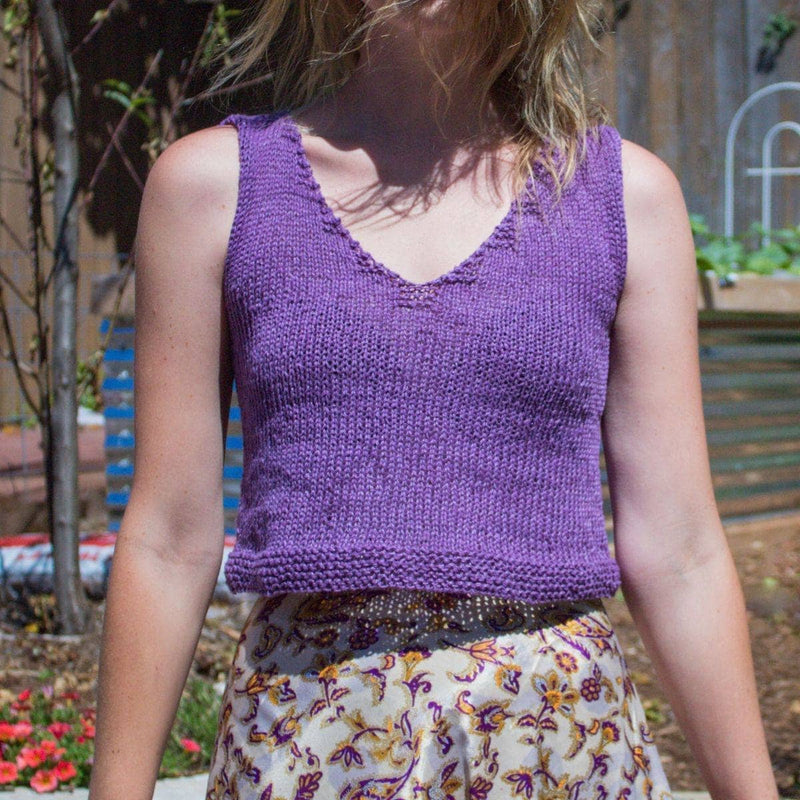 V Neck Crop Top Knitting Pattern