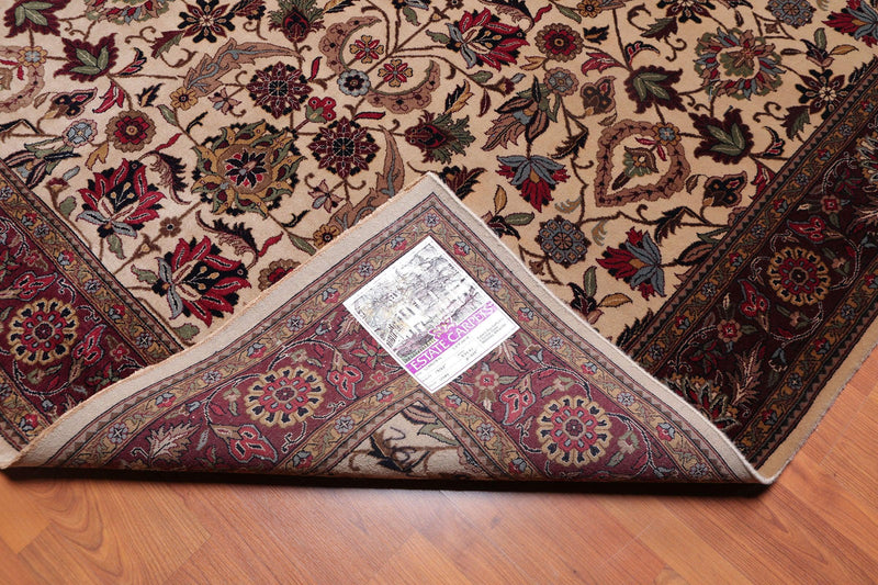 6'1" x 8'7" Hand Knotted 250 KPSI Superfine Wool Oriental Area rug Beige