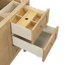 James Martin Laurent 60" Dual Mount Single Bathroom Vanity, Light Natural Oak