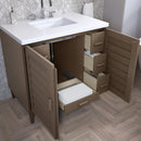James Martin Portland 36" Single Bathroom Vanity, Whitewashed Walnut
