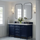 James Martin Brittany 60" Double Bathroom Vanity, Victory Blue