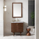 James Martin Amberly 30" Dual Mount Single Bathroom Vanity, Mid-Century Walnut