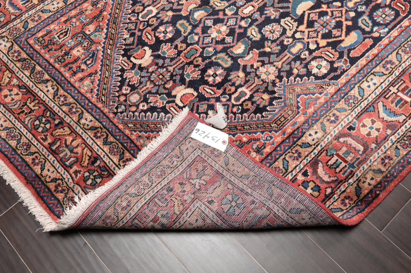 4'7" x 11'2" Hand Knotted Traditional 100% Wool Runner Oriental Area Rug Navy