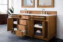 James Martin Bristol 72" Double Bathroom Vanity, Saddle Brown
