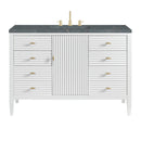 James Martin Myrrin 48" Single Bathroom Vanity, Bright White