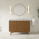 James Martin Laurent 48" Dual Mount Single Bathroom Vanity, Honey Oak
