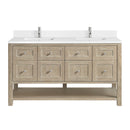 James Martin Breckenridge 60" Double Bathroom Vanity, Whitewashed Oak