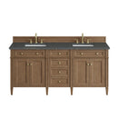 James Martin Brittany 72" Double Bathroom Vanity, Pecan