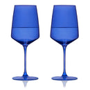 Reserve Nouveau Crystal Wine Glasses in Cobalt Set of 2