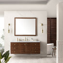 James Martin Amberly 60" Dual Mount Single Bathroom Vanity, Mid-Century Walnut