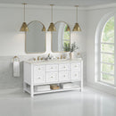 James Martin Breckenridge 60" Double Bathroom Vanity, Bright White