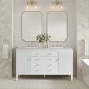 James Martin Myrrin 60" Double Bathroom Vanity, Bright White