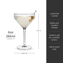 Raye Angled Crystal Martini Glasses Set of 2