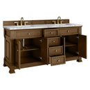 James Martin Brookfield 72" Double Bathroom Vanity, Honey Oak
