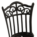 Black Ornate Outdoor Patio Garden Aluminum 3 Piece Bistro Set