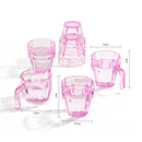 Cactus Stackable Glasses Stacktus Gifts Set Of 6 10 Oz Cactus Shape Glasses With Handles Valentines by The Wine Savant