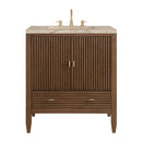 James Martin Myrrin 30" Single Bathroom Vanity, Mid-Century Walnut
