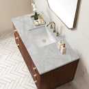 James Martin Amberly 48" Dual Mount Single Bathroom Vanity, Mid-Century Walnut