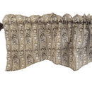 DaDa Bedding Moroccan Paisley Filigree Floral Window Curtain Valance - 18" x 52" (JHW-885)