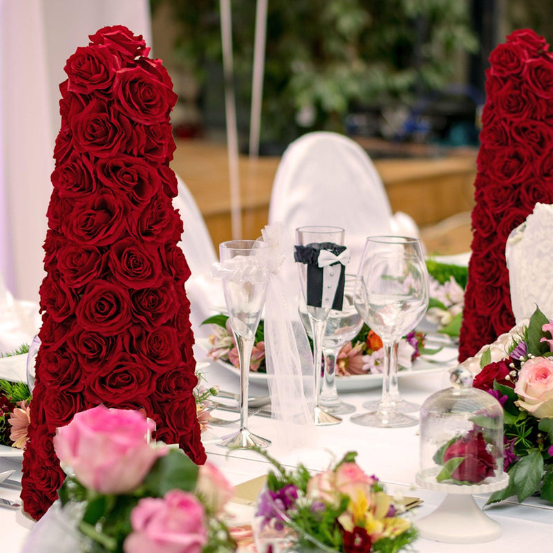 Valentine's Day Red Rosebud Cone Tree