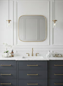 Square Gold Mirror - Handmade Brass unlacquered Brass Mirror