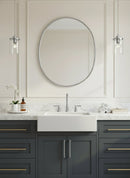 Handmade Silver Brass Oval Mirror