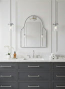 Arch Nickel Brass Frame Mirror