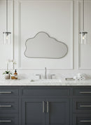 Handcrafted Silver Cloud Brass Mirror