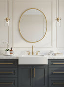 Brass Oval Mirror - Handmade Gold Bedroom Mirror