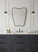 Italian Brass Curved Mirror