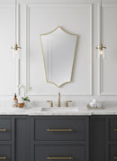 Italian Antique Brass Mirror - Unlacquered Brass Mirror