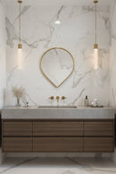 Brass Teardrop Mirror - Handmade Wall Mirror