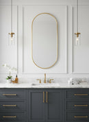 Brass Wall Mirror - Capsule Design