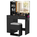 Vanity Dressing Table and Chair Set with Mirror and Lights by LJGDeals