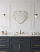 Handmade Brass Golden Heart Brass Mirror