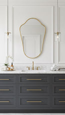 Italian Shield Brass Wall Mirrors