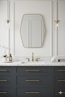 Hexagonal Brass Mirror - Bathroom Mirror