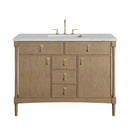 James Martin Kinnsden 48" Single Bathroom Vanity, Weathered Oak