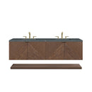 James Martin Marcello 72" Floating Double Bathroom Vanity, Chestnut