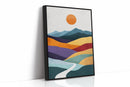 Sunlit Peaks - Abstract Landscape Art