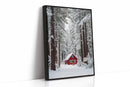 Sanctuary Beneath Snow-Covered Pines