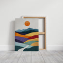 Sunlit Peaks - Abstract Landscape Art