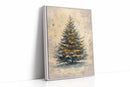 Illuminated Pines in Winter's Embrace
